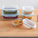 Conjunto de Recipientes Organizadores de Vidrio Templado con Tapa Antiderrame +REGALO: Porta Condimentos