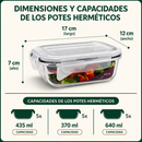 Kit con 15 Frascos Herméticos de Vidrio + 10 Vasos de Vidrio Aruba [¡ÚLTIMAS UNIDADES EN STOCK!]